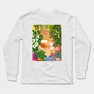 Colourful Bohemian Plant Room Long Sleeve T-Shirt